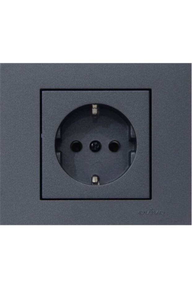 Seldur Grano Smoked Earthed Socket Framed