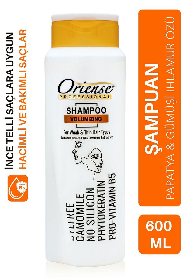 600ml Hacim Verici Şampuan, Badem Ve Argan Yağlı, Pro-vitamin B5 Ile Güçlü Formül - 1