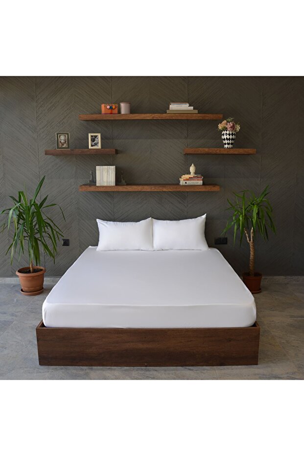 Single Plain Paint Fitted Set 100% Cotton Satin