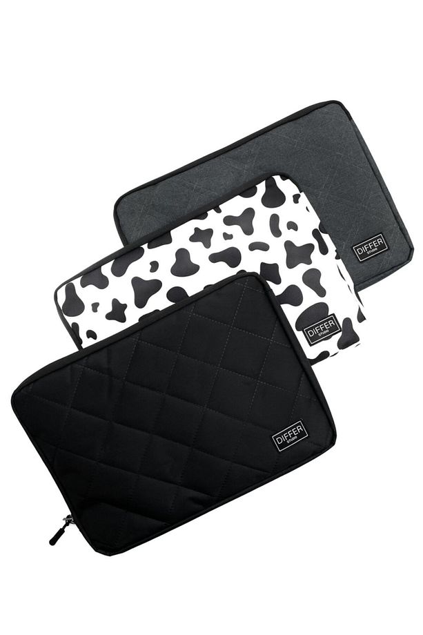 13-14'' Inç Kapitoneli Gri Su Geçirmez Laptop/macbook/notebook/evrak Kılıfı/çantası - 7