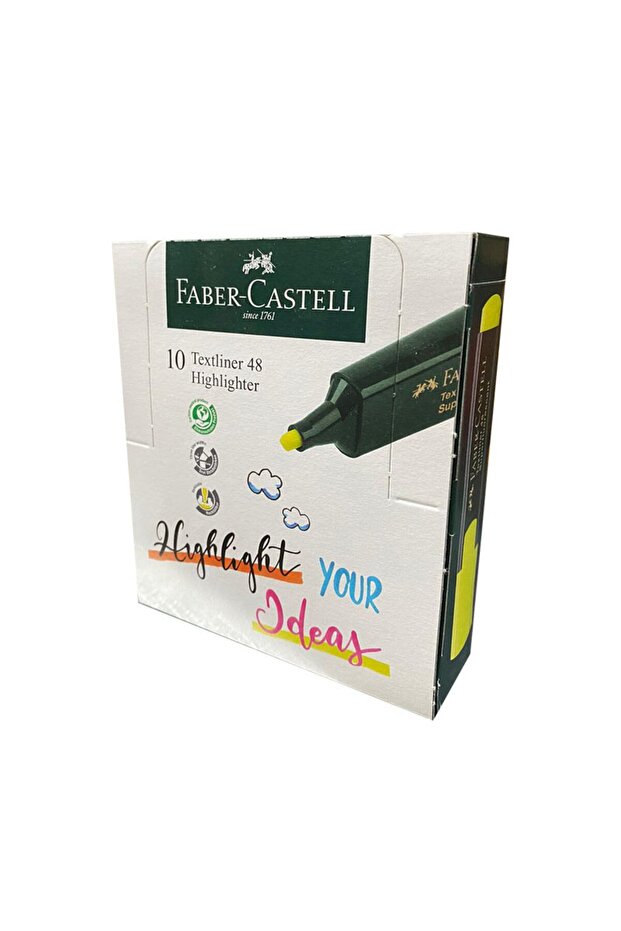 Faber-castell Fosforlu Kalem Sarı 1 Kutu (10 ADET) - 1