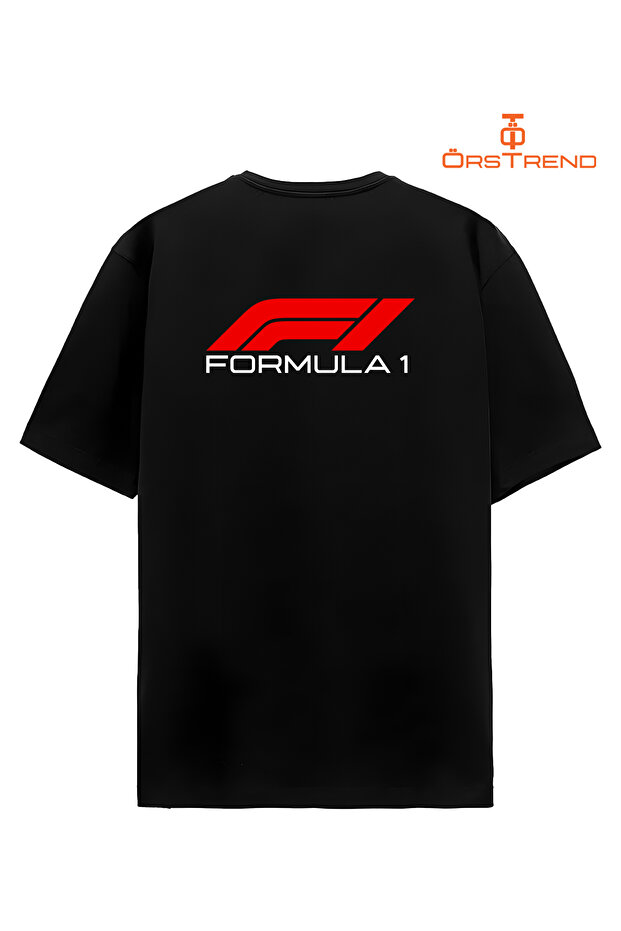Formula 1 Baskılı Oversize Tişört - 3