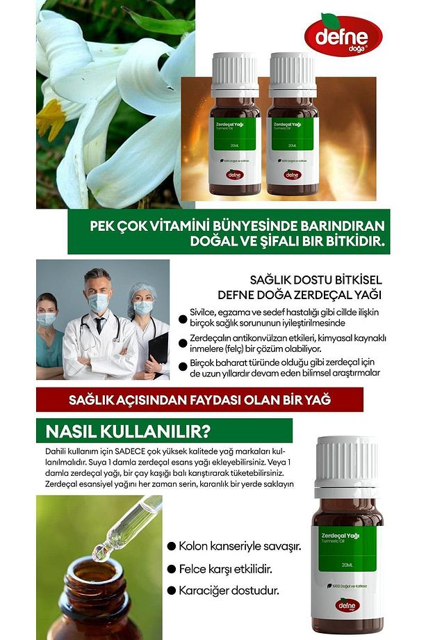 Zerdeçal Hint Safranı Yağı 20 ml - 6