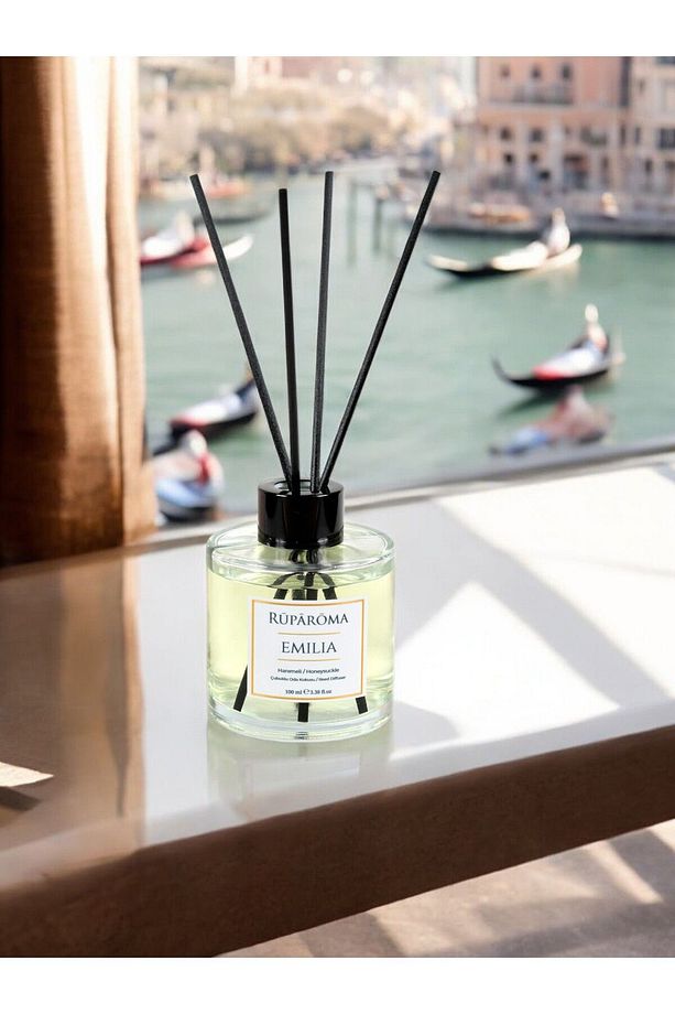 Emilia Çubuklu Oda Kokusu, Hanımeli Kokulu Reed Diffuser, 100 ml - 3