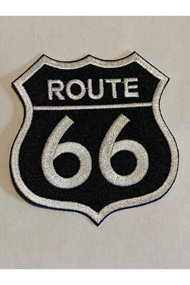 Route66 Black Logo Patch-Peç,Arma,Denim Patch - 1