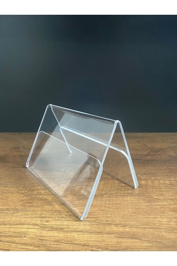 A6 Yatay Üçgen Piramit A Tip Şeffaf Pleksi Föylük Fiyatlık Menü Broşür Etiket 5 Adet (15X10) Cm - 8