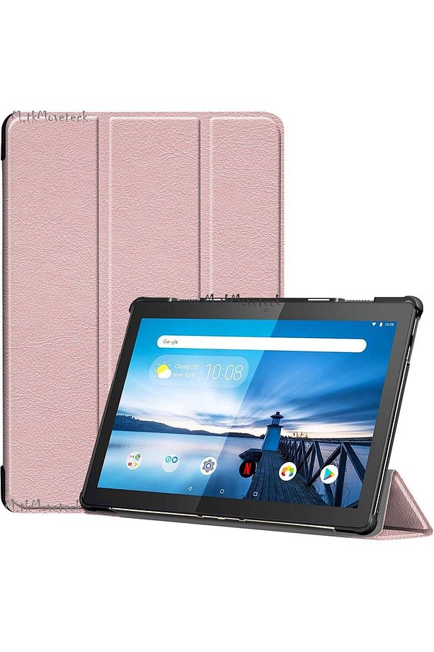 Lenovo Tab P12 12.7 inç Kılıf Akıllı Smart Uyku Modlu Standlı Şeffaf Smart Tri-Fold Kapak Kılıfı - 1