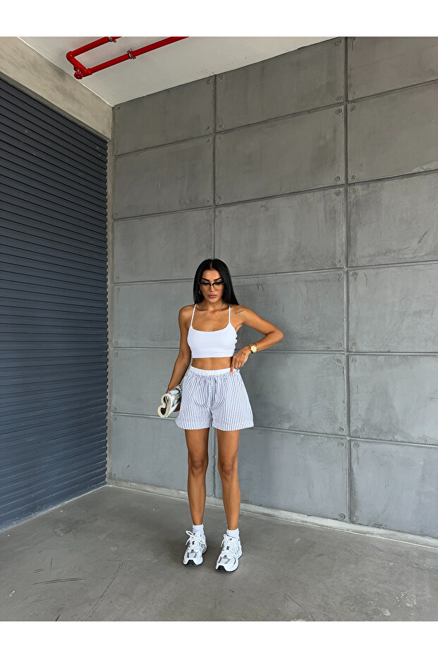 Ριγέ ελαστικό μποξεράκι μέσης - 7