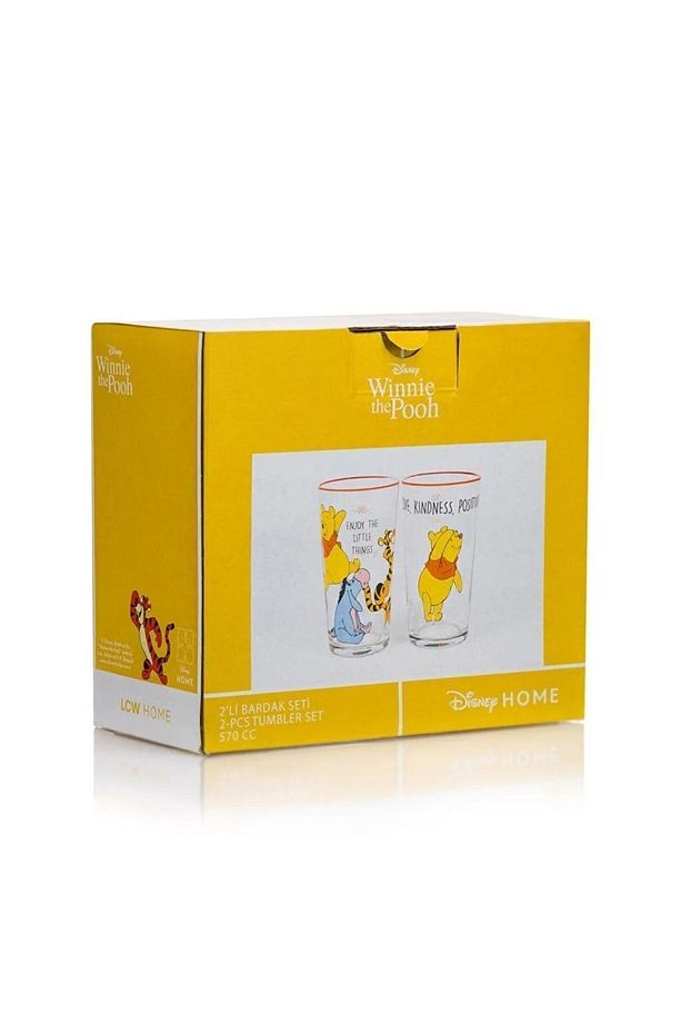 Winnie The Pooh Baskılı Cam Bardak 2'li 570 Ml - 4