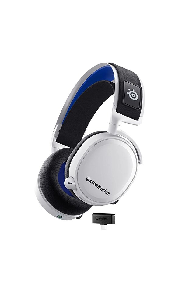Arctis 7P+ PS5 Wireless Gaming Kulaklık-Kayıpsız 2,4GHz - PS 3D Audio Destekler - Beyaz - 1