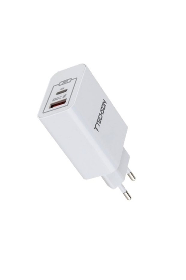 Techson T11-UC25 25W PD USB Ultra Turbo Fast Hızlı Qualcomm Quick Charge 3.0 Şarj Başlık Kafa - 4