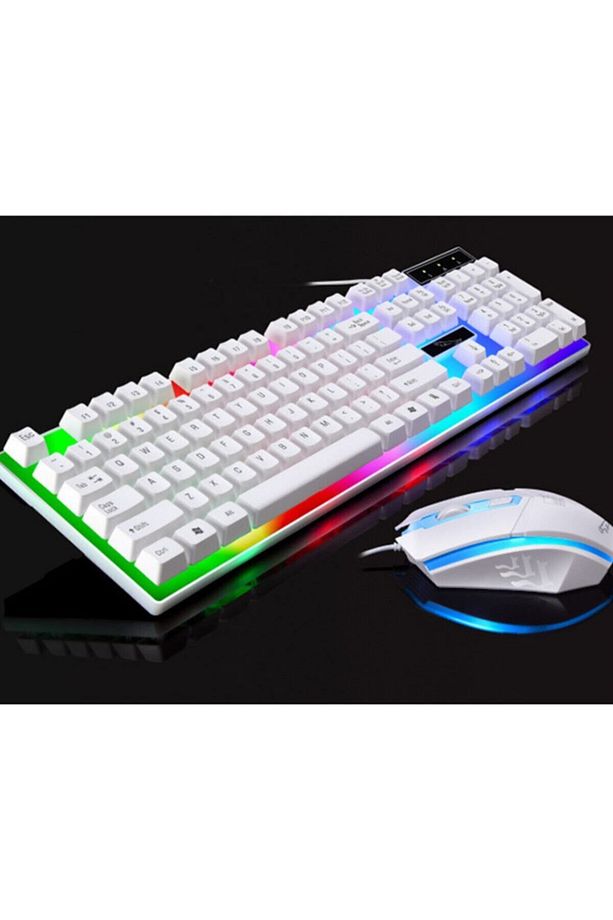 Ally G21 Usb Led Işıklı Oyuncu Klavye Ve Mouse Set-beyaz - 2