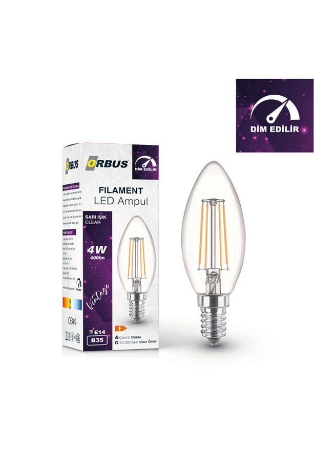 4W E14 Filament LED Ampul - Dim Edilebilir – DBC3 - 1