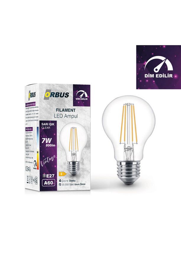 7W E27 Filament LED Ampul - Dim Edilebilir – DF60 - 1