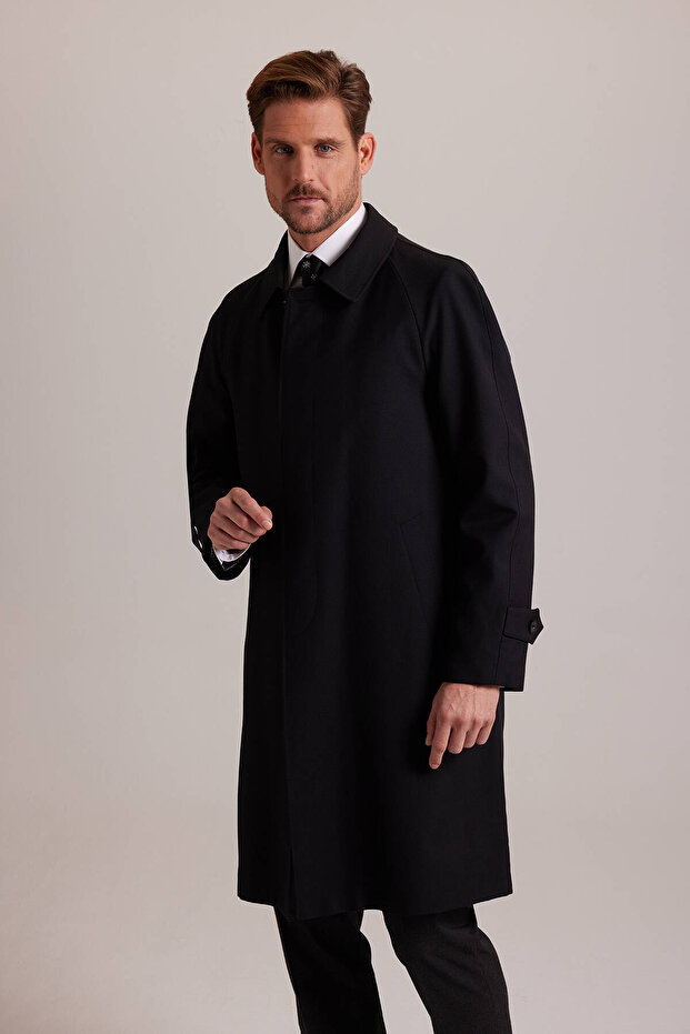 Erkek Siyah Regular Fit Pardesü - 3