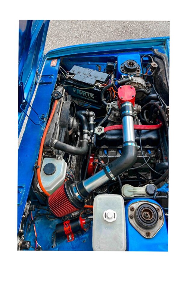 فلتر الهواء الخارجي Kn باللون الأحمر مناسب لجميع المركبات - 3