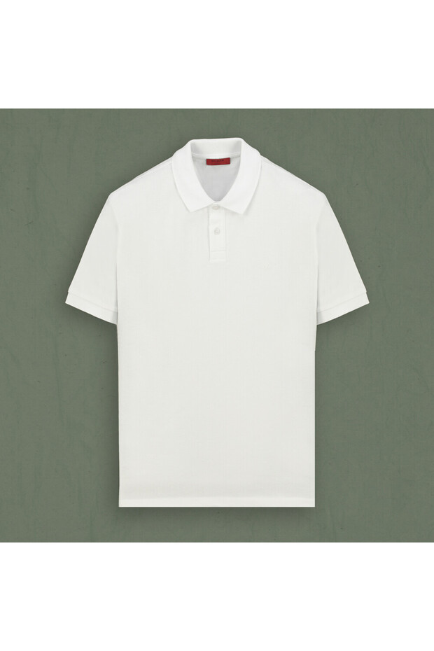 İNTERVİEW DOKUMA BASİC KUMAŞ POLO YAKA T-SHİRT - 1