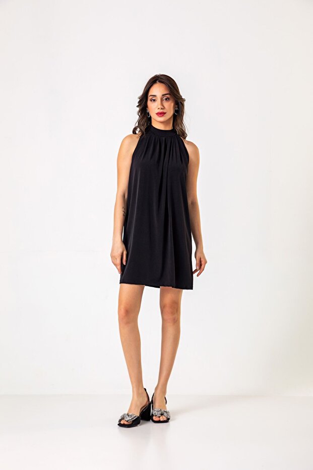 Siyah Halter Elbise