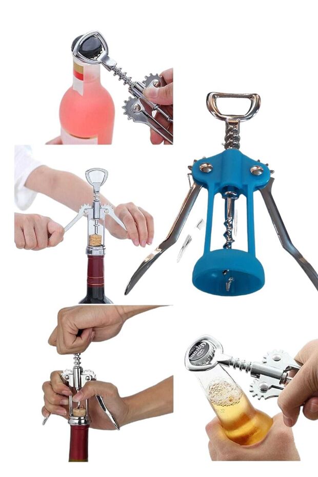 (1 Piece) Gondola Metal Opener Corkscrew Colorful