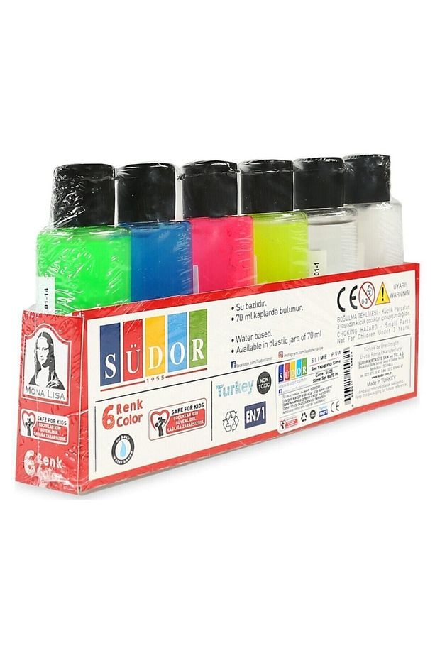 Slime Set 6x70 ml 5 Adet Slime Yapıştırıcı + 1 Adet Borax - 2