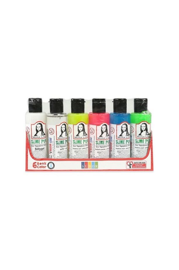 Slime Set 6x70 ml 5 Adet Slime Yapıştırıcı + 1 Adet Borax - 1