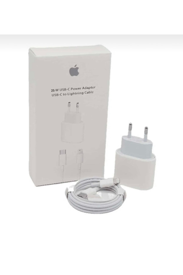 iPhone 11,12,13,14 Pro / Pro Max modellerine uyumlu 25W Hızlı Adaptör + Type-c to Lightning Şarj Set - 2