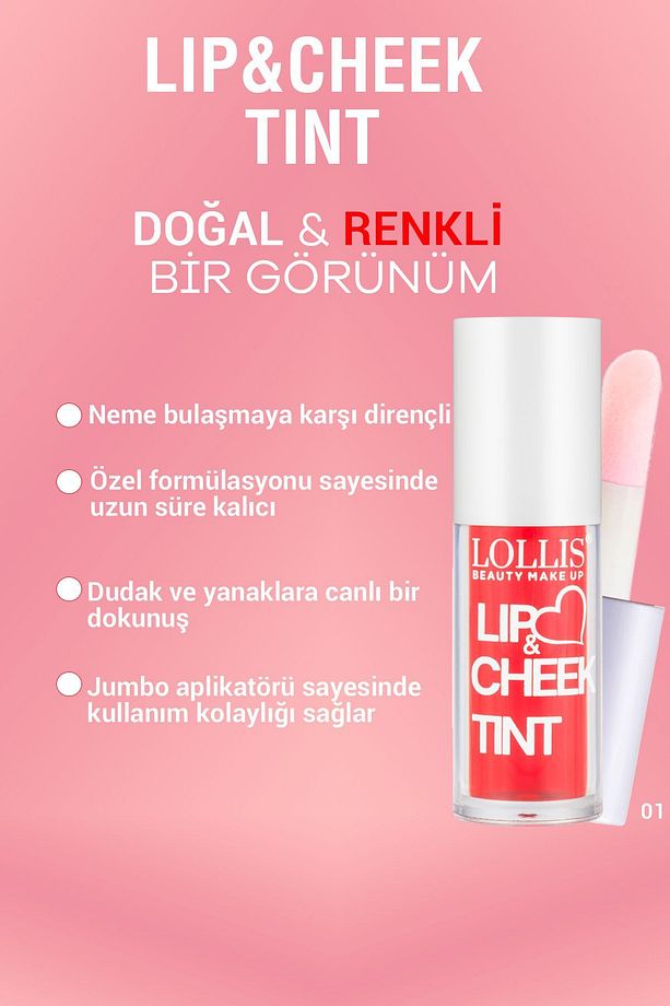 Lip & Cheek Tint 01 / Dudak ve Yanak Renklendirici 01 - 4