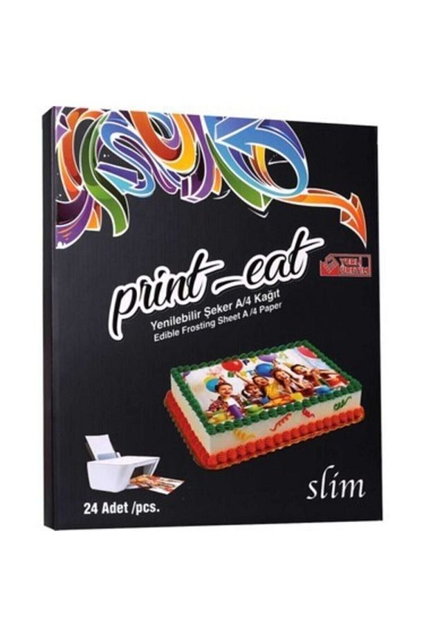 Yenilebilir Resim Baskı Kağıdı A4 Slim ( 24 Adet ) - 1