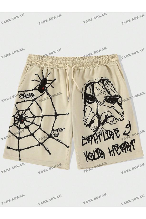 Y2K Unisex Yaz Şort Bermuda Harajuka Anime Retro KOD-11569 - 1