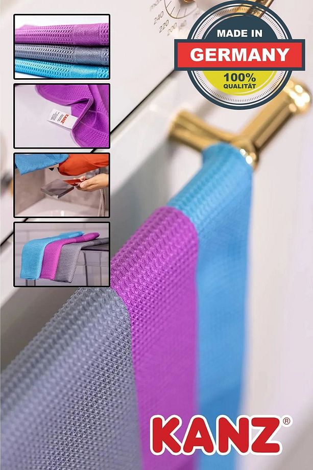 3'lü Alman Mikrofiber Temizlik Bezi (3'LÜ SET 9 ADET) - 5