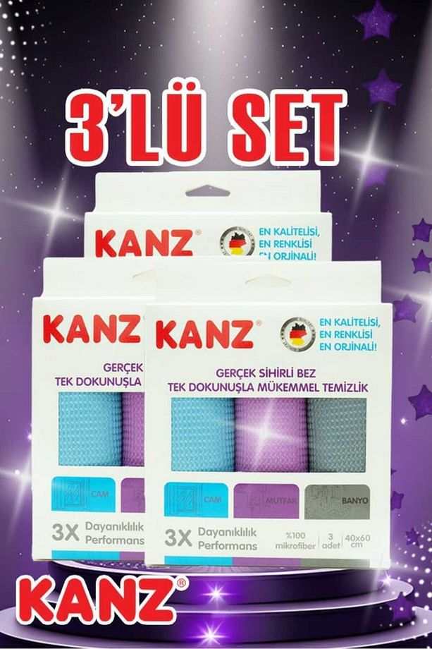 3'lü Alman Mikrofiber Temizlik Bezi (3'LÜ SET 9 ADET) - 1