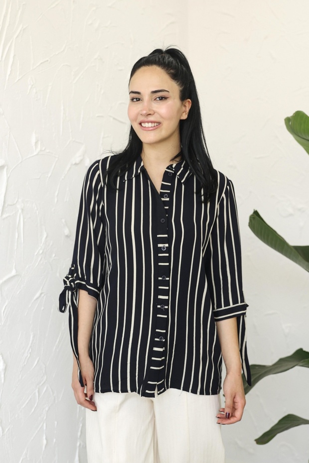 Pera Lacivert Gömlek - 5