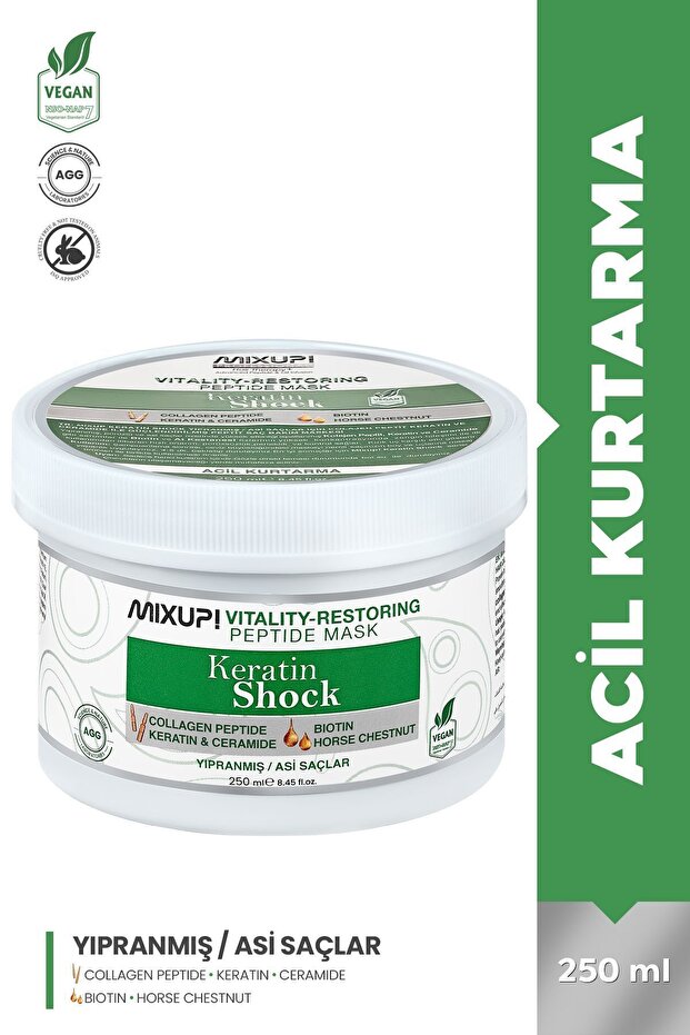 Emergency Rescue High Contrast Mask for Damaged Hair with Collagen, Peptides, Keratin, and Ceramides 250 ML