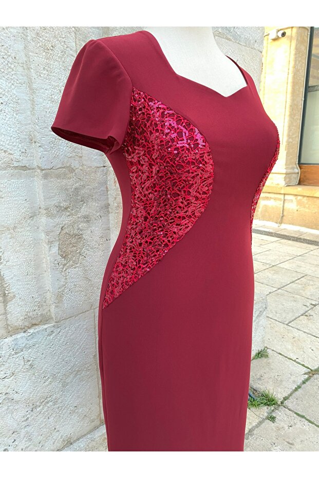 PAYETLİ KALEM ELBİSE - 4