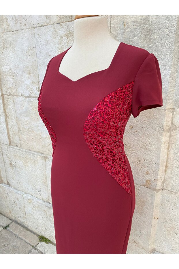 PAYETLİ KALEM ELBİSE - 2