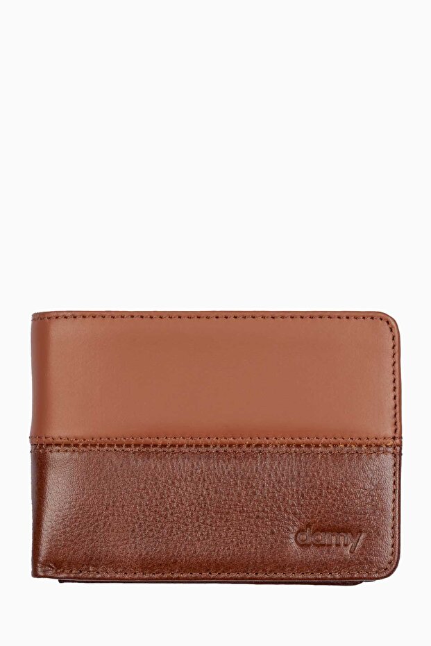 Modern Men's Genuine Leather Wallet, Dad Wallet, Wallet for Boyfriend, Gift Wallet - Tan K315