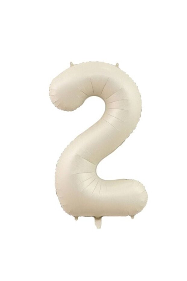 2 Years Old Stone Color Number Foil Balloon (34 Inch - 76 Cm)