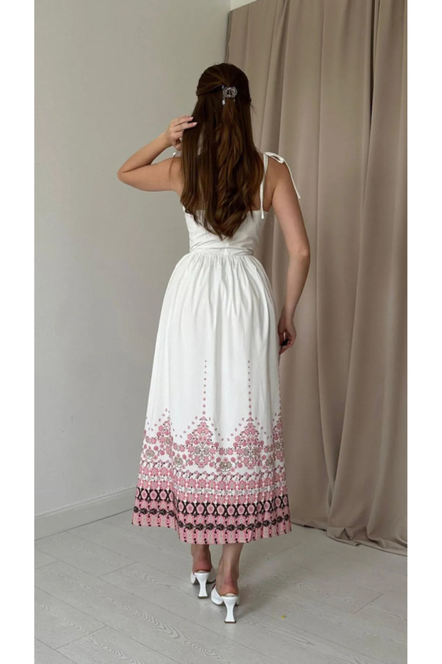 ASKILI MİDİ ELBİSE - 4