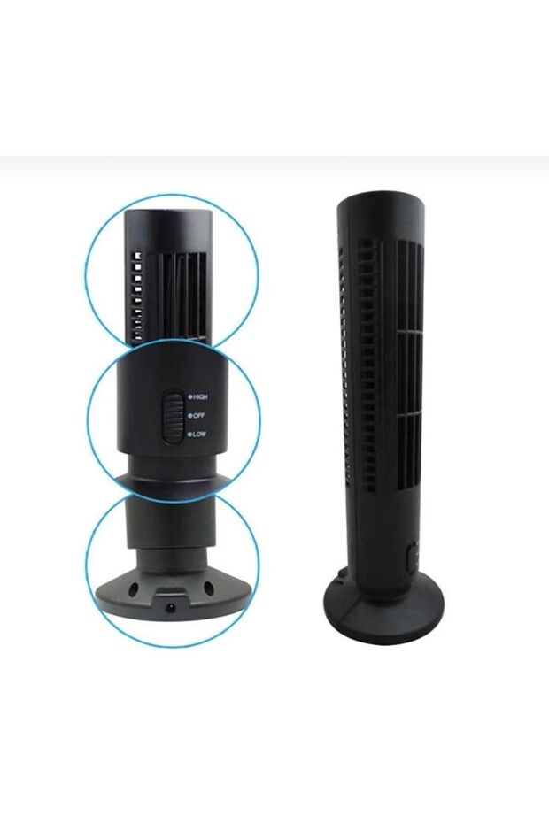 Kule Tipi Masaüstü Mini Usb Vantilatör Kademeli Klima Serinliği - 3