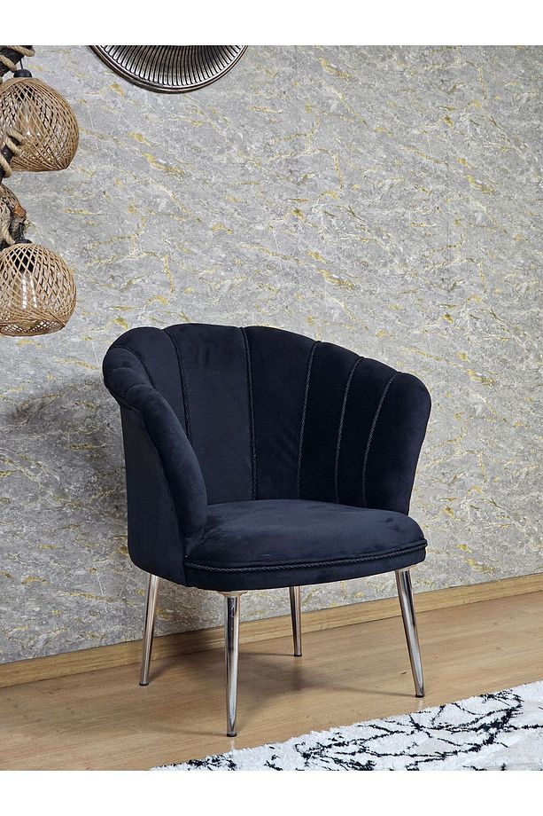 Tekli Papatya Çay Seti Koltuk Krom Sivriltme Ayak, Balkon, Salon, Ofis, Koltuk Takımı, Tekli Berjer - 3