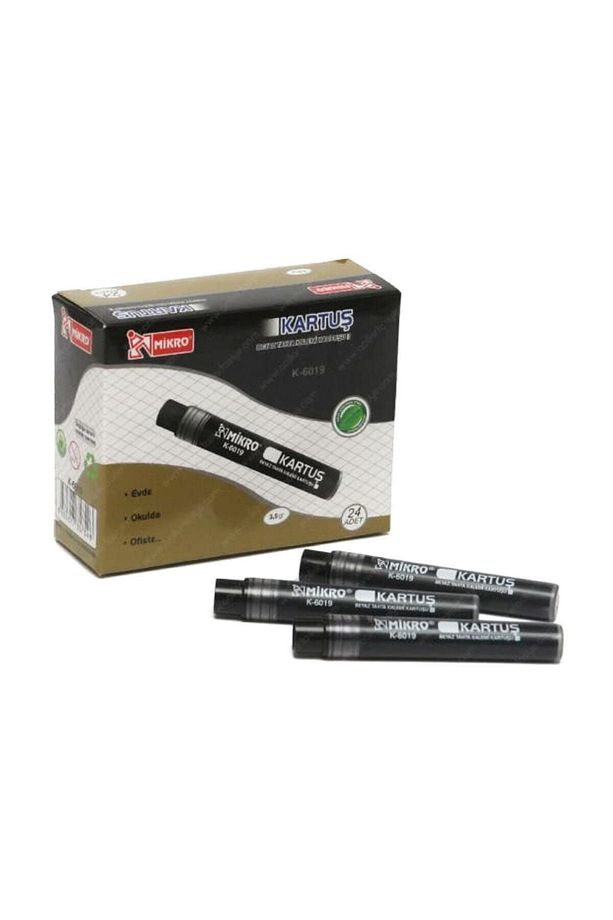 K-6019 Tahta Kalemi Kartuşu Siyah 24 Lü (1 Paket 24 Adet) - 1
