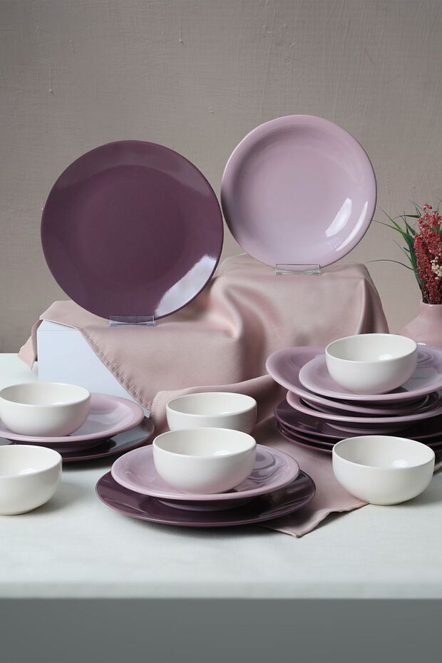 Purple Mix Yemek Takımı 18 Parça 6 Kişilik 031-451-498 - 1