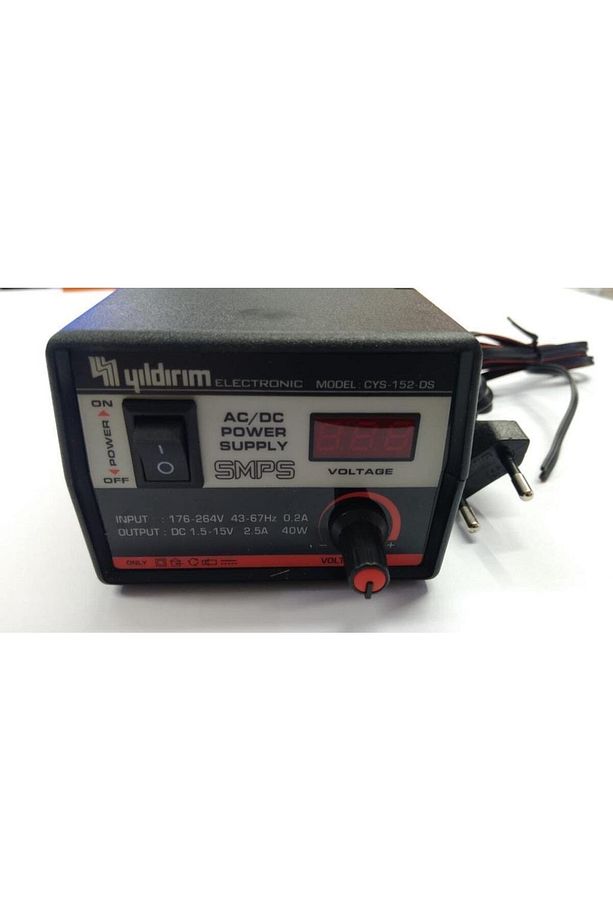 1.5-15 Volt 2.5 Amper Voltaj Ayarlı Dövme Makinası Adaptörü - 1