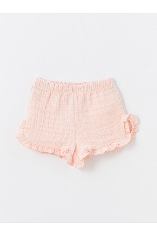 Beli Lastikli Basic Kız Bebek Şort 2'li - 2