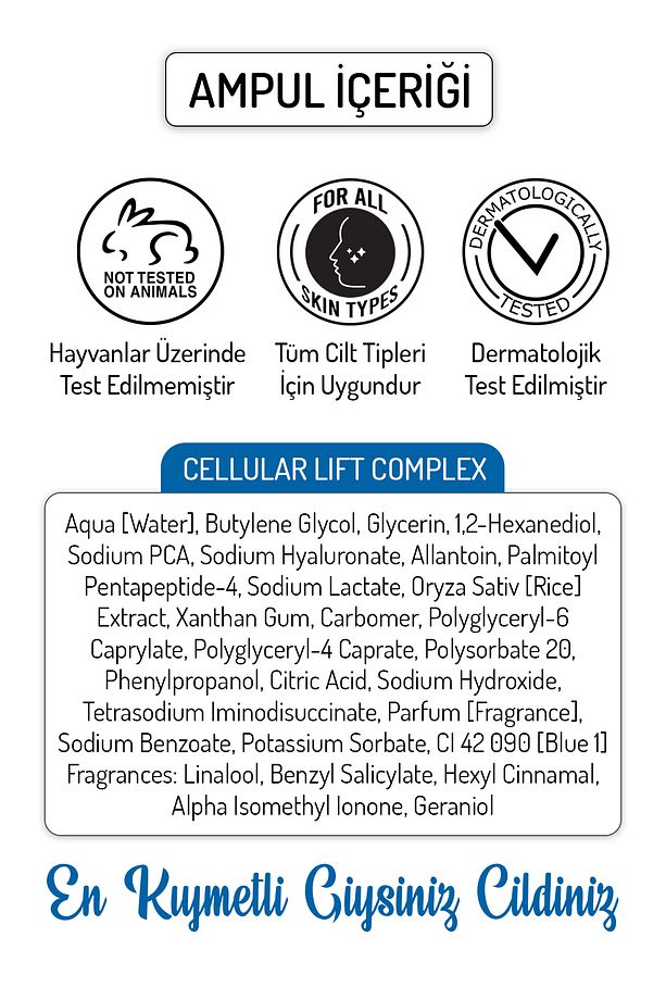 Kırışıklık Giderici Sıkılaştırıcı Ampul Cellular Lift Cilt Serumu 1 Adet Dermaroller Dermapen Serum - 5