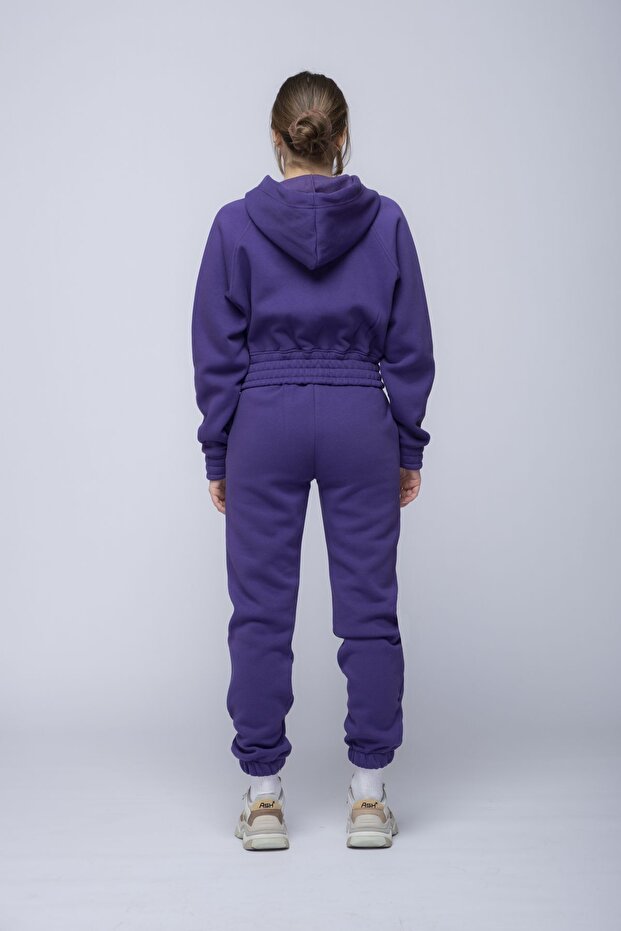 Kadın Basic Lastikli Premium Eşofman Takımı - 2