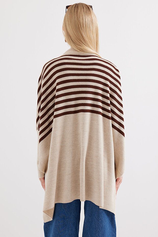 15783 Yırtmaçlı Panço Kazak - F.Bej - 6