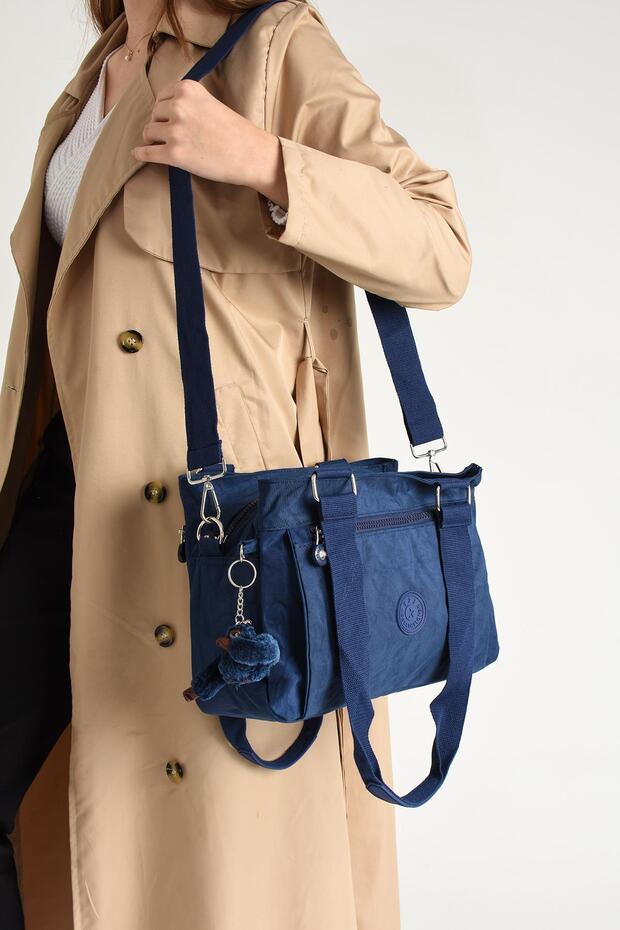 Ultra Light Waterproof Multi-Pocket Shoulder Bag Navy (Model: 571-5F)