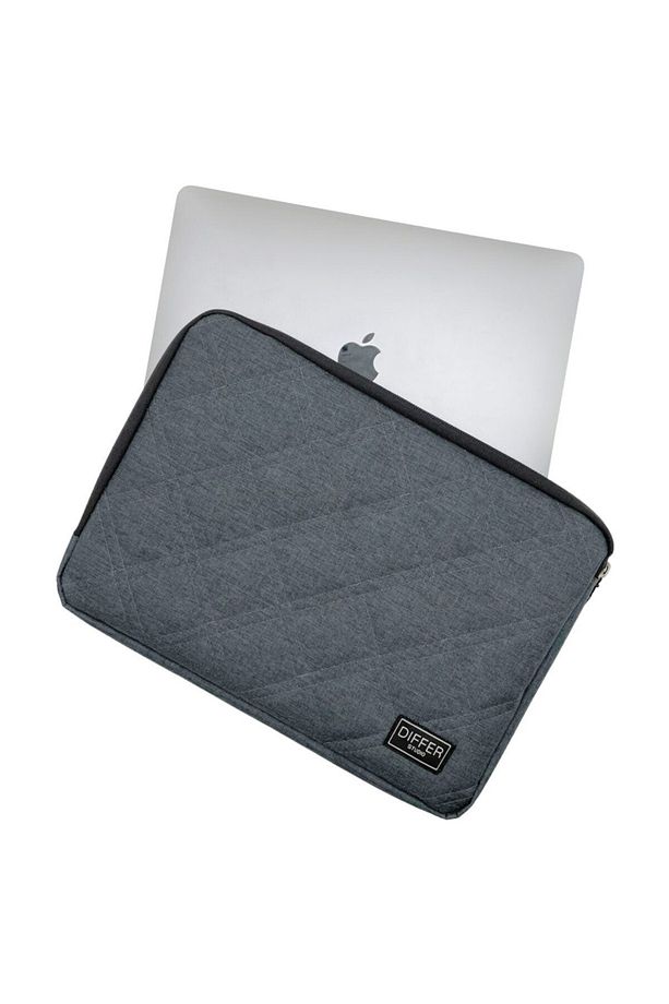 13-14'' Inç Kapitoneli Gri Su Geçirmez Laptop/macbook/notebook/evrak Kılıfı/çantası - 3