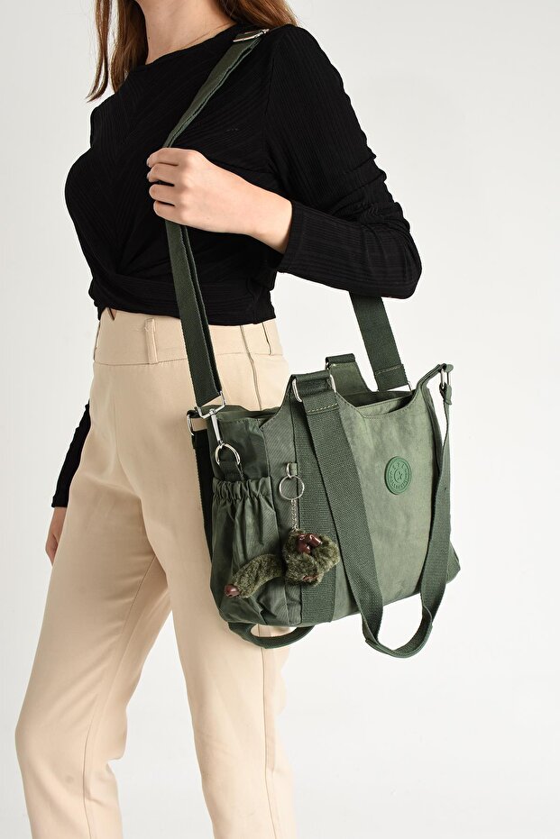 Green Ultra Light Waterproof Shoulder Bag - Multi-Pocket (Model: 571-5G)